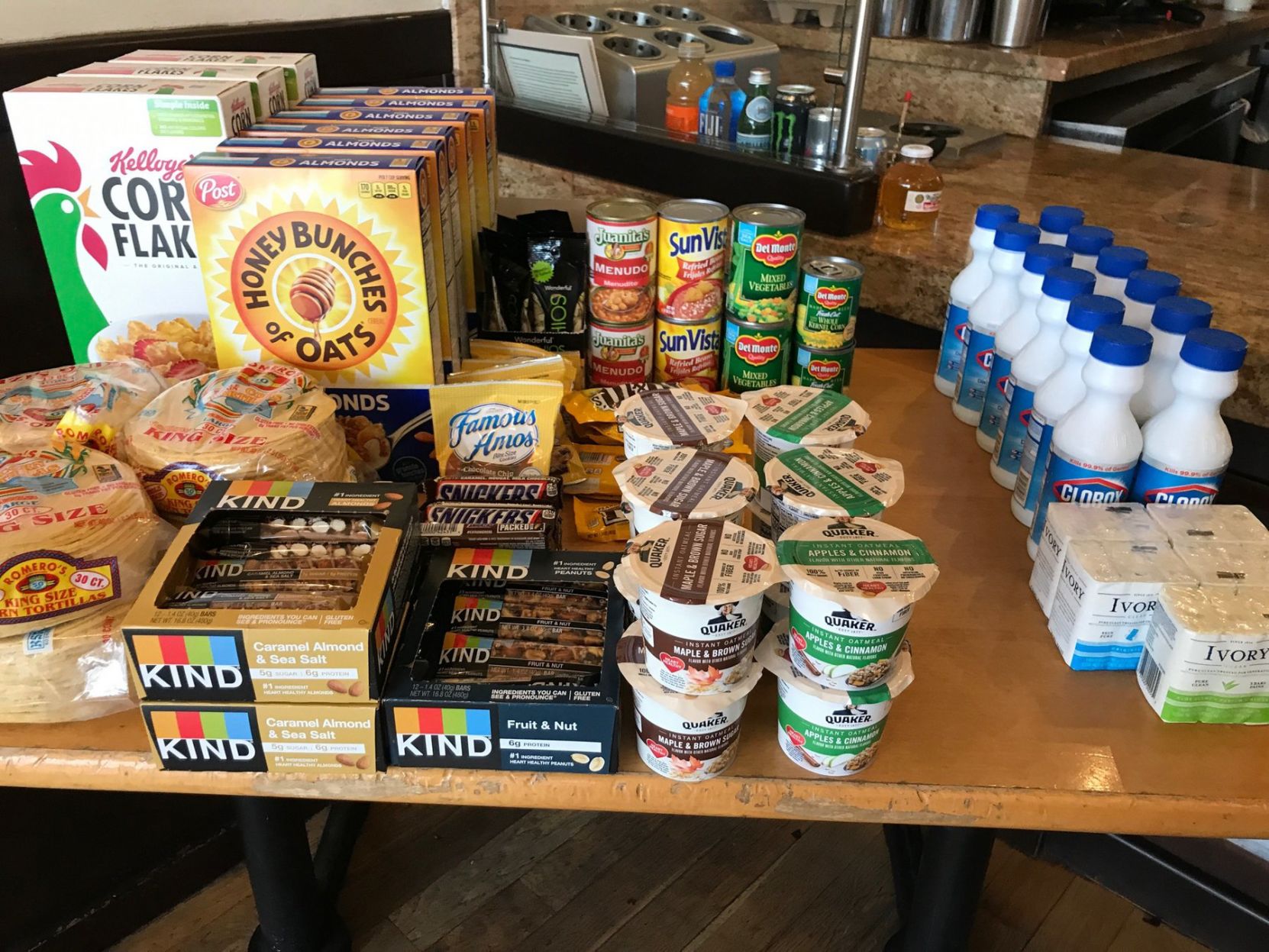 Groceries for sale at Tierra Mia